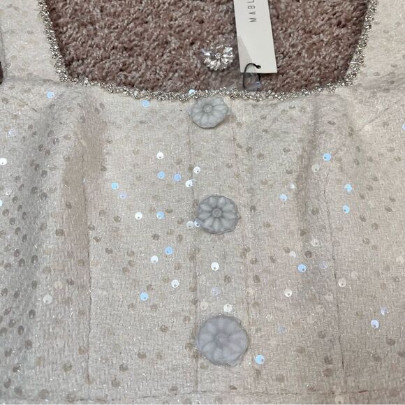 MABLE Tweed Sequin Mini Dress - Picture 3 of 13